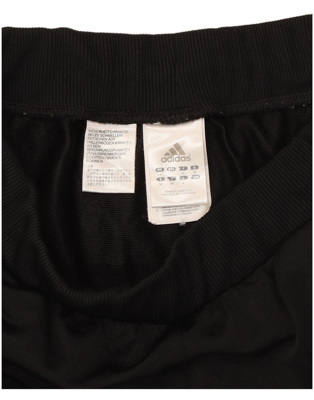 ADIDAS Womens Tracksuit Trousers UK 12 Medium Black Polyester