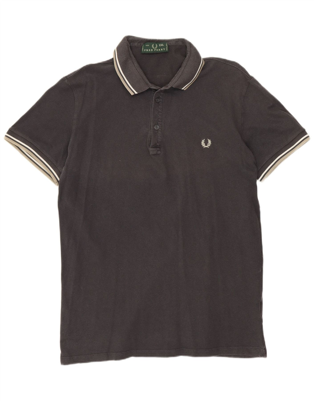 FRED PERRY Mens Polo Shirt 2XL Grey Cotton