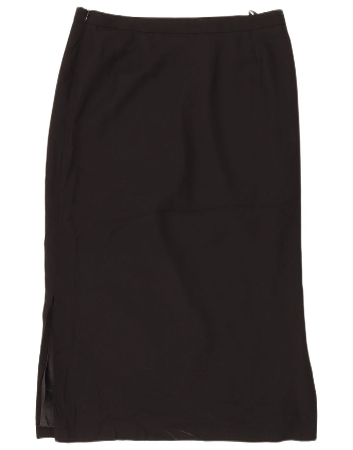 Marks & Spencer Womens Maxi Skirt UK 16 Large W34  Black Polyester