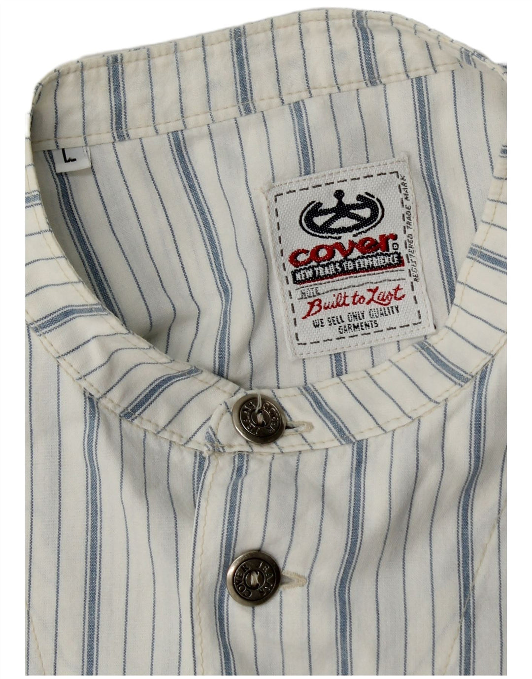 Cover Mens Shirt Large White Striped