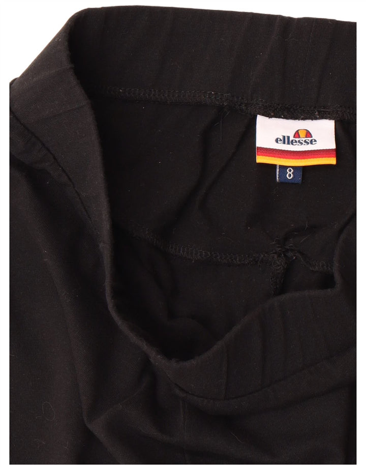 ELLESSE Womens Graphic Leggings UK 8 Small Black