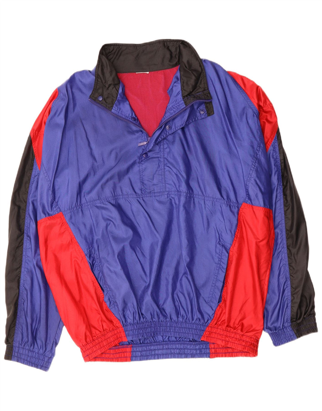NIKE Mens Loose Fit Pullover Windbreaker Jacket UK 44 2XL Blue Colourblock