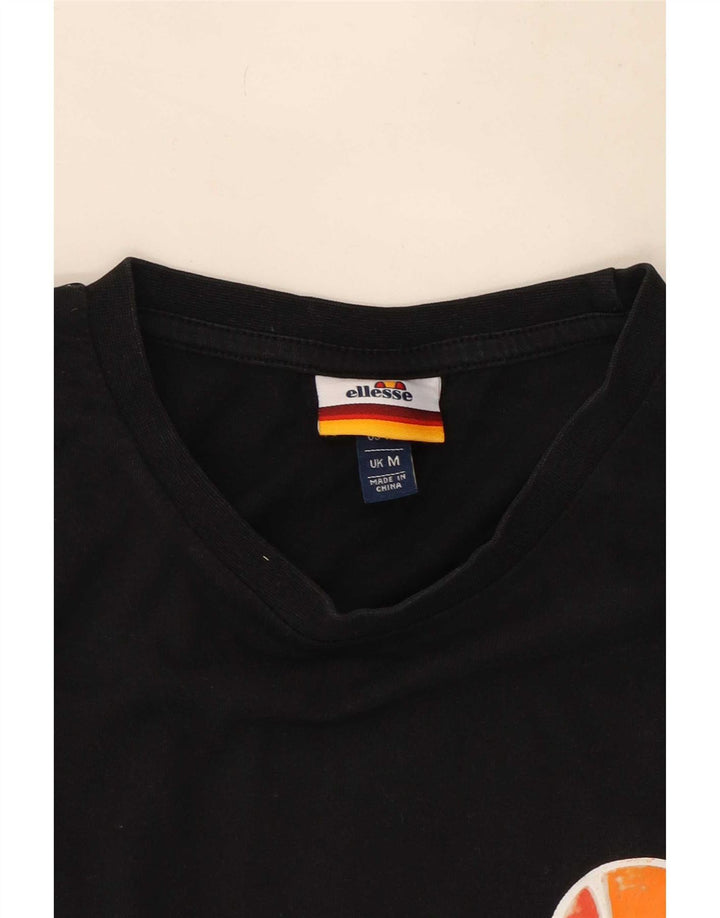 Ellesse Mens T-Shirt Top Medium Black