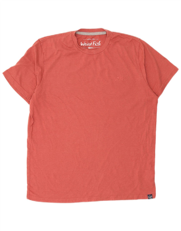 Weird Fish Mens T-Shirt Top Large Pink Cotton