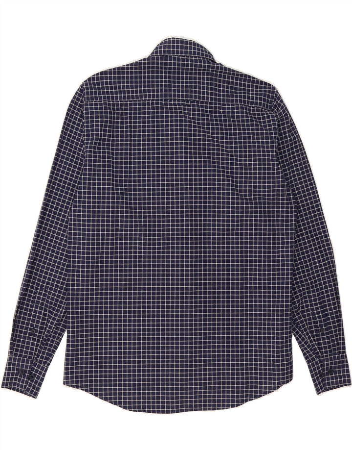 NORTH SAILS Mens Shirt Small Navy Blue Check Cotton Vintage North Sails and Second-Hand North Sails from Messina Hembry 