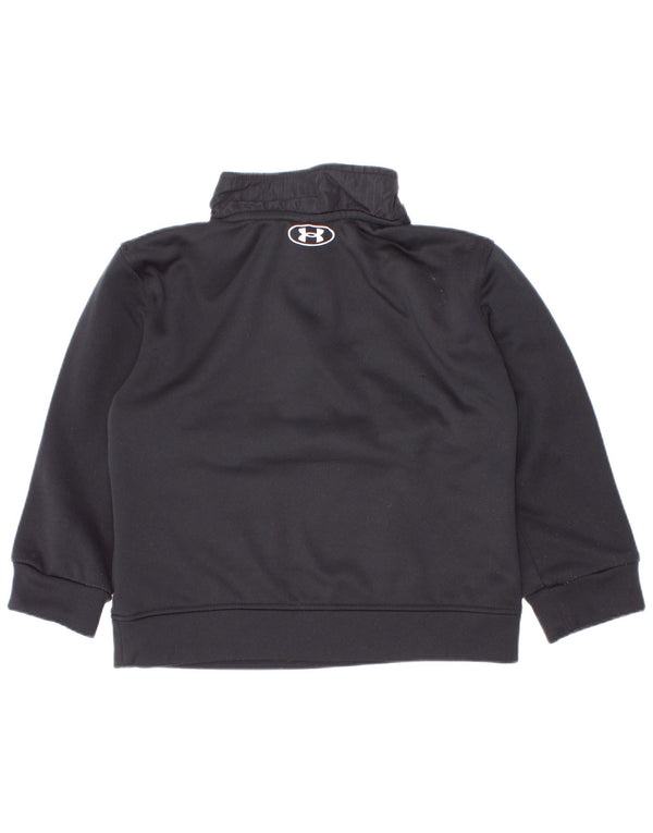 Under Armour Boys Graphic Zip Neck Sweatshirt Jumper 2-3 Years Black