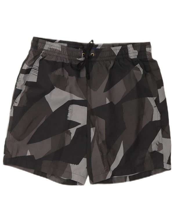 Nike Mens Swimming Shorts Small Grey Geometric Polyester