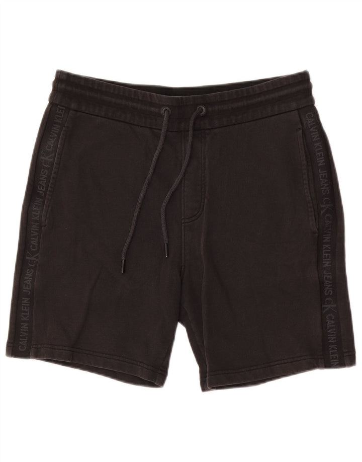 Calvin Klein Mens Graphic Sport Shorts Medium Black Cotton