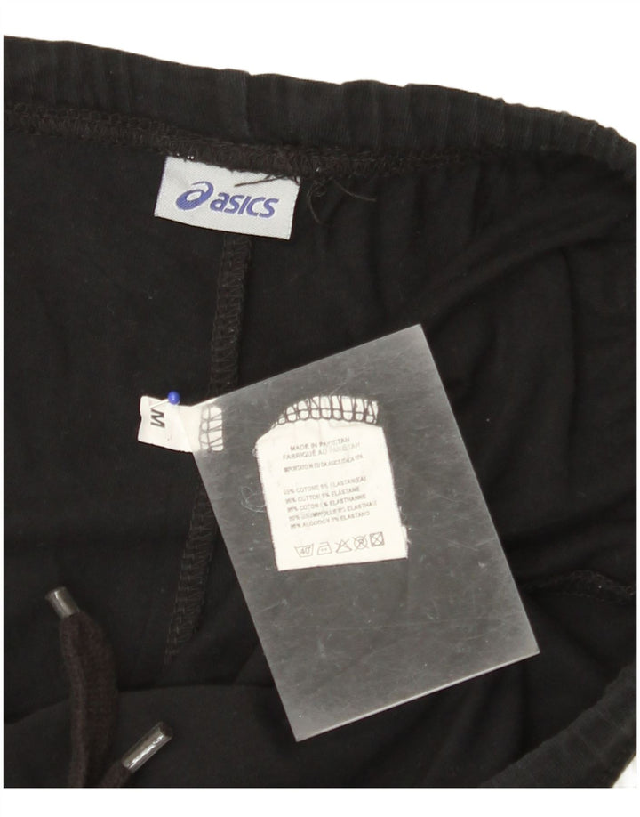 ASICS Womens Tracksuit Trousers Joggers UK 14 Medium  Black Cotton