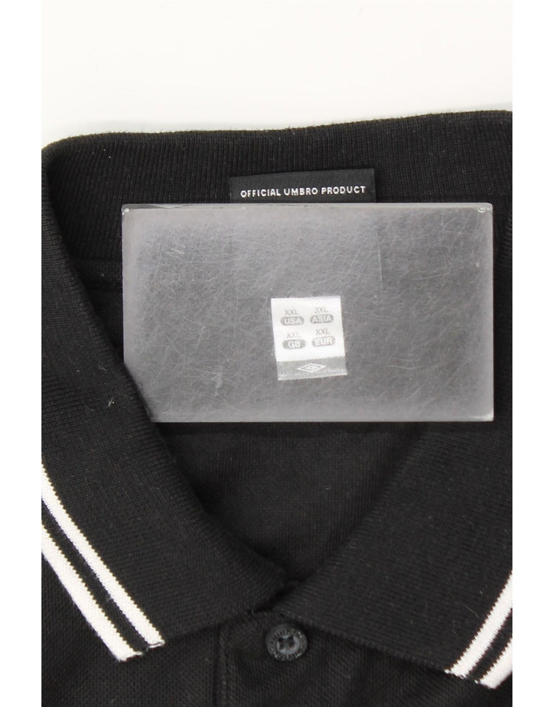 Umbro Mens Polo Shirt 2XL Black Polyester