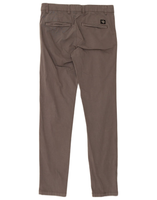 Zara Mens Slim Chino Trousers EU 38 Small W30 L30 Grey Cotton