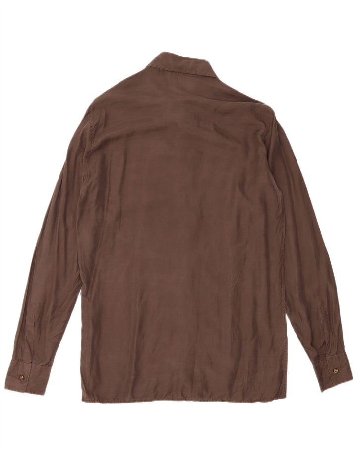 Vintage Mens Shirt Size 39 15 1/2 Medium Brown