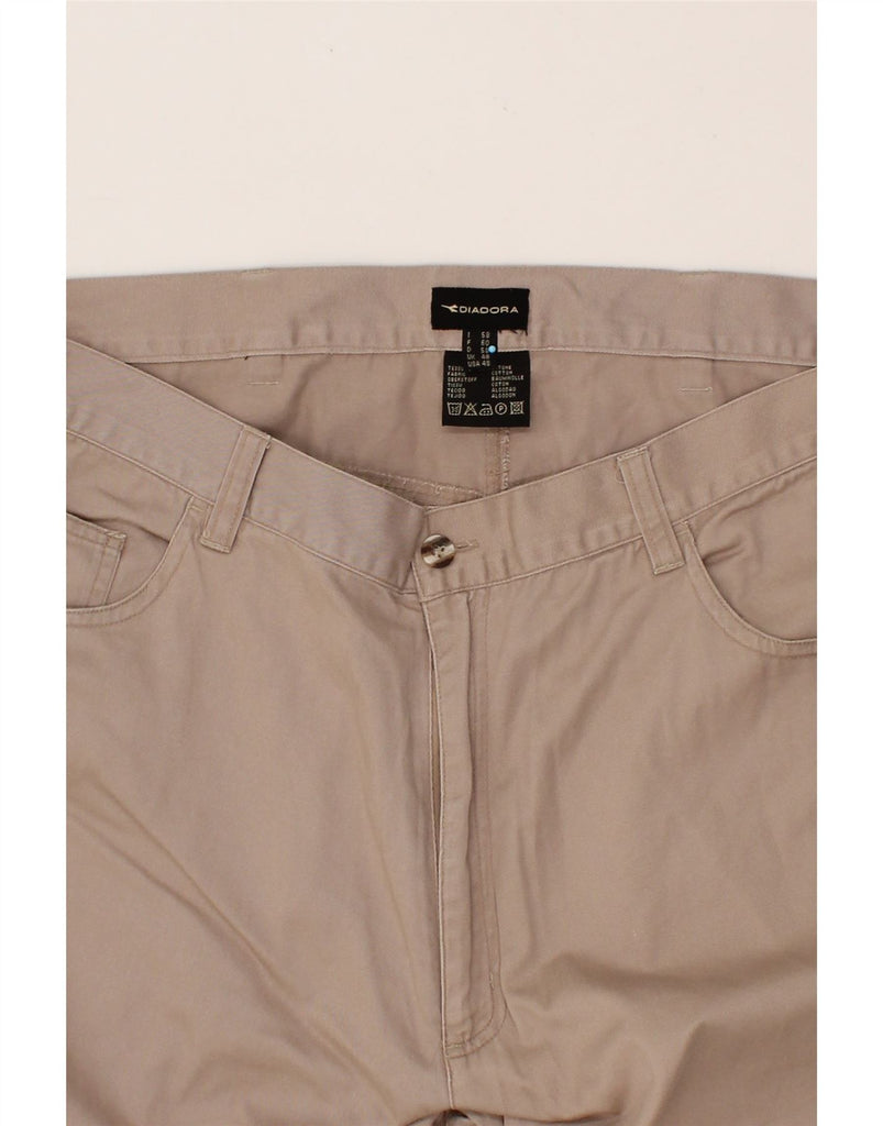 DIADORA Mens Straight Casual Trousers EU 48 Medium W40 L37  Brown Cotton Vintage Diadora and Second-Hand Diadora from Messina Hembry 