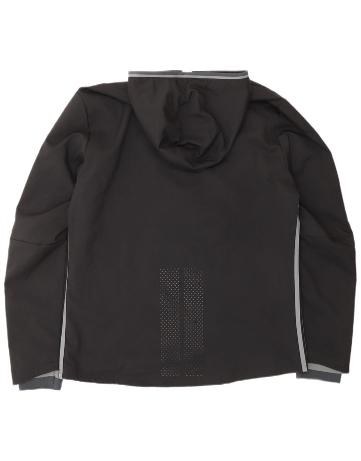 ADIDAS Mens Climacool Hooded Tracksuit Top Jacket Large Black Polyester