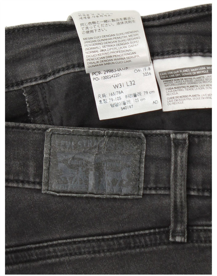 Levi's Mens 511 Slim Jeans W31 L29 Black Cotton