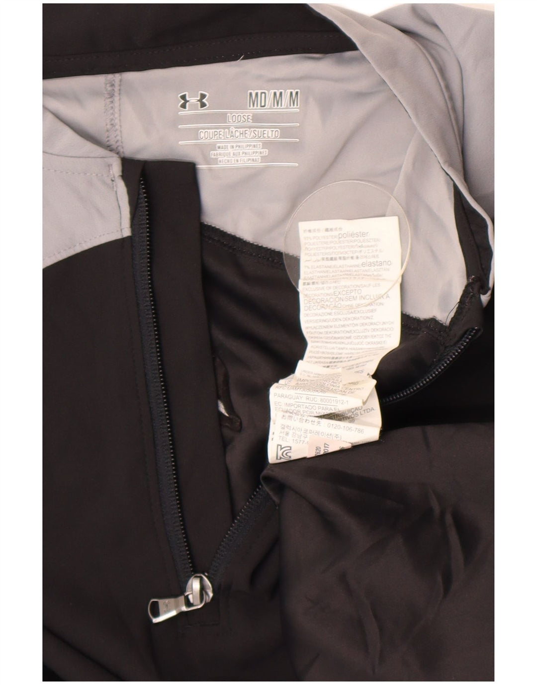 Under Armour Mens Cold Gear Top Long Sleeve Medium Black Colourblock