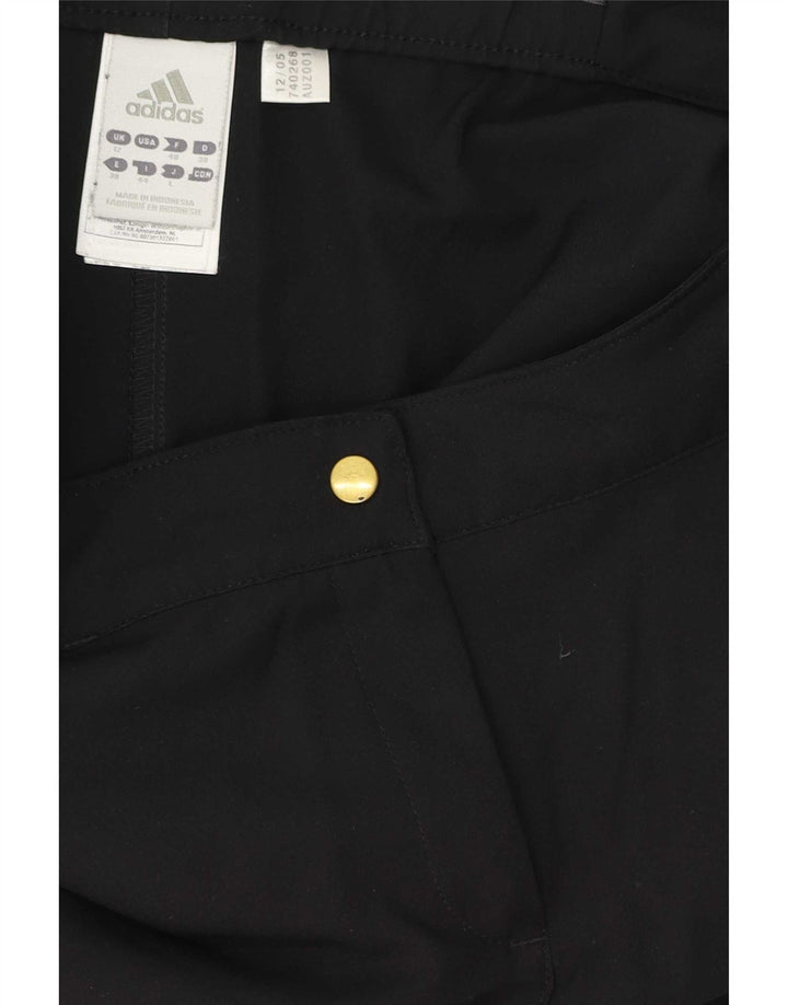 Adidas Womens Casual Shorts UK 12 Medium W32  Black Polyester