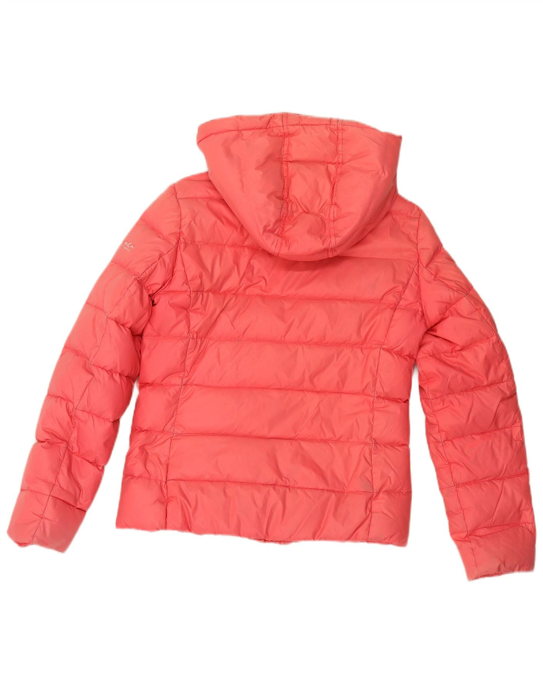 Woolrich Womens Hooded Padded Jacket UK 10 Small Pink Polyamide
