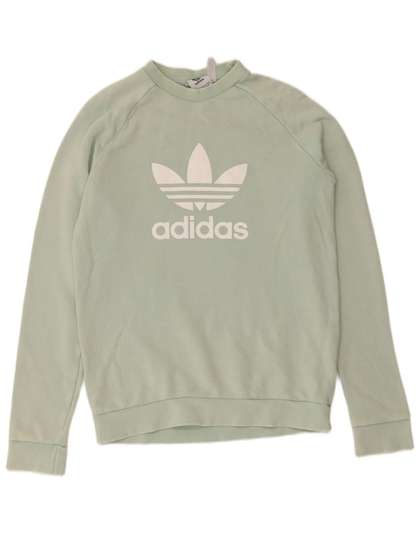 Adidas Mens Graphic Sweatshirt Jumper Small Turquoise Cotton