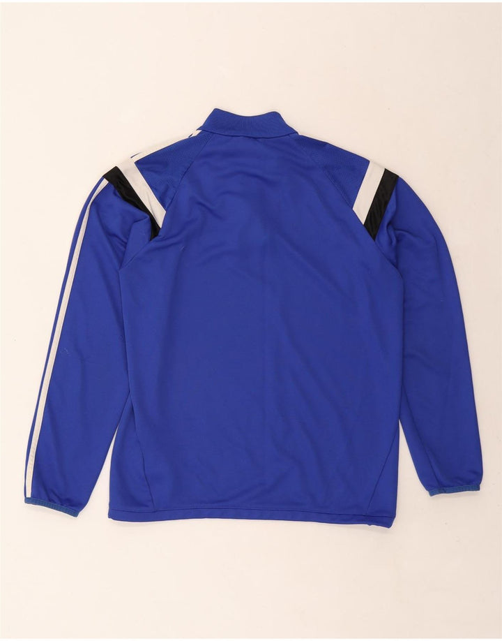 ADIDAS Mens Climalite Pullover Tracksuit Top Medium Blue Colourblock