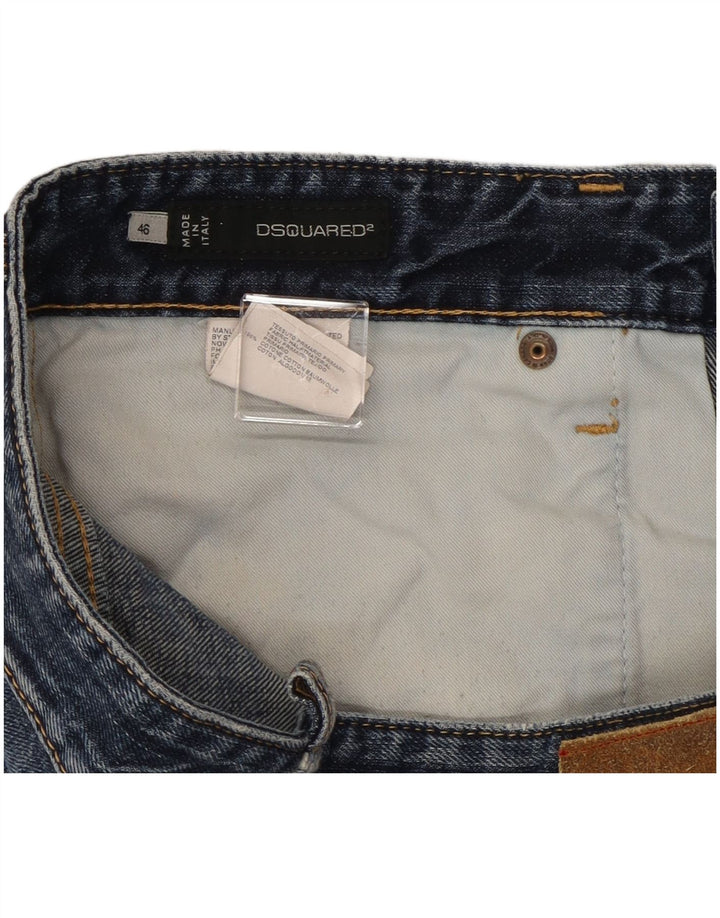 Dsquared Womens Distressed Slim Jeans IT 46 Large W32 L29 Blue Cotton
