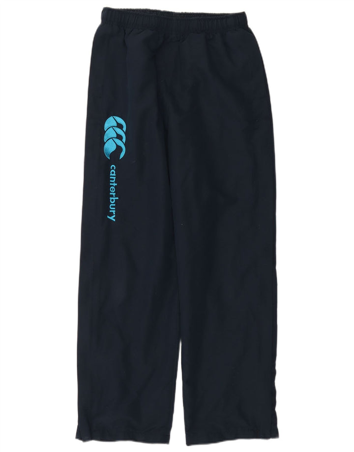CANTERBURY Boys Graphic Tracksuit Trousers 13-14 Years Navy Blue