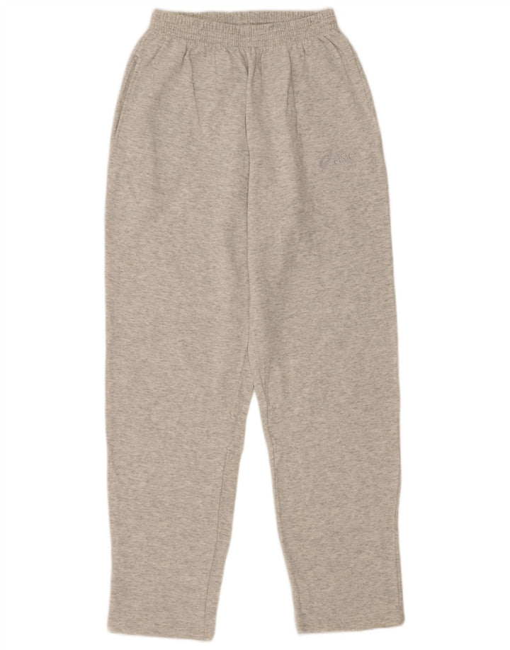 ASICS Womens Tracksuit Trousers UK 12 Medium  Grey Flecked Cotton