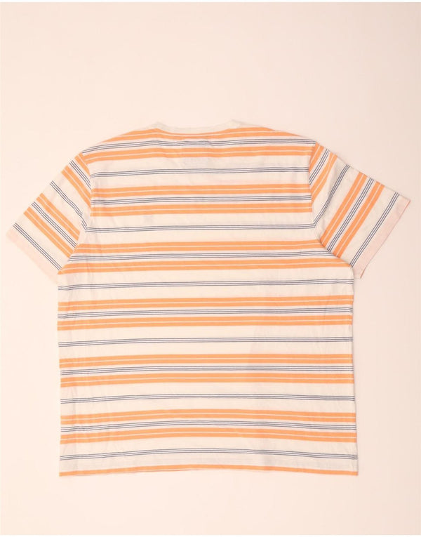 Crew Clothing Mens T-Shirt Top 3XL White Striped Cotton