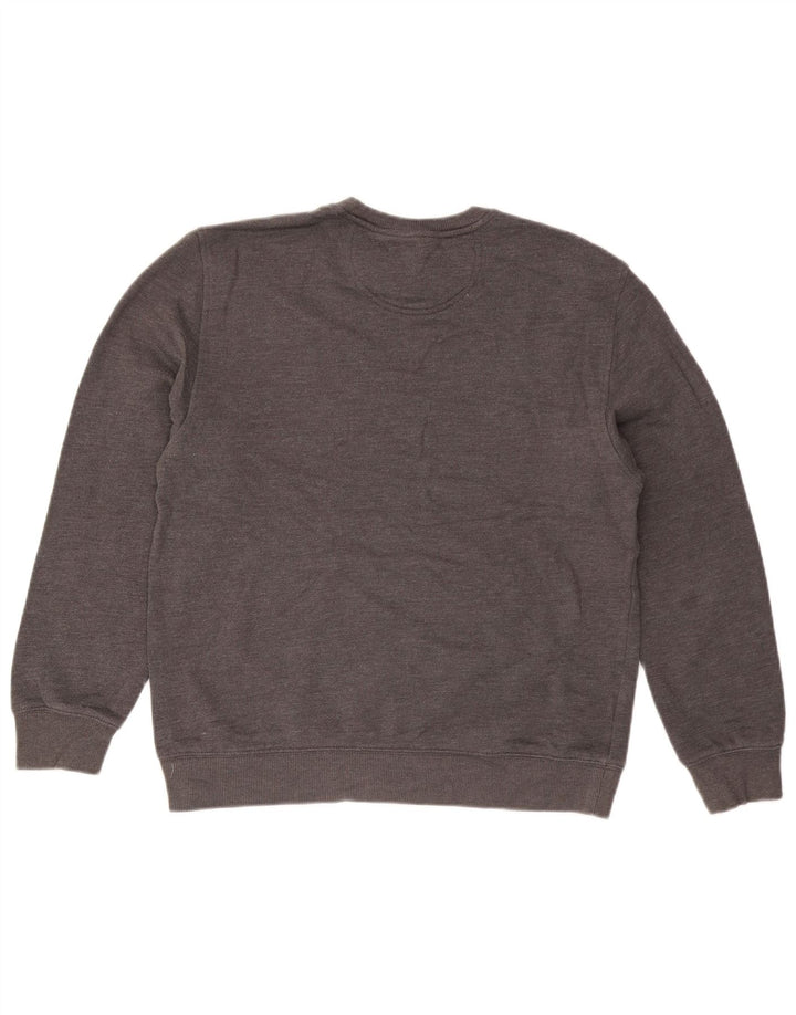 IZOD Mens Sweatshirt Jumper Medium Grey Cotton