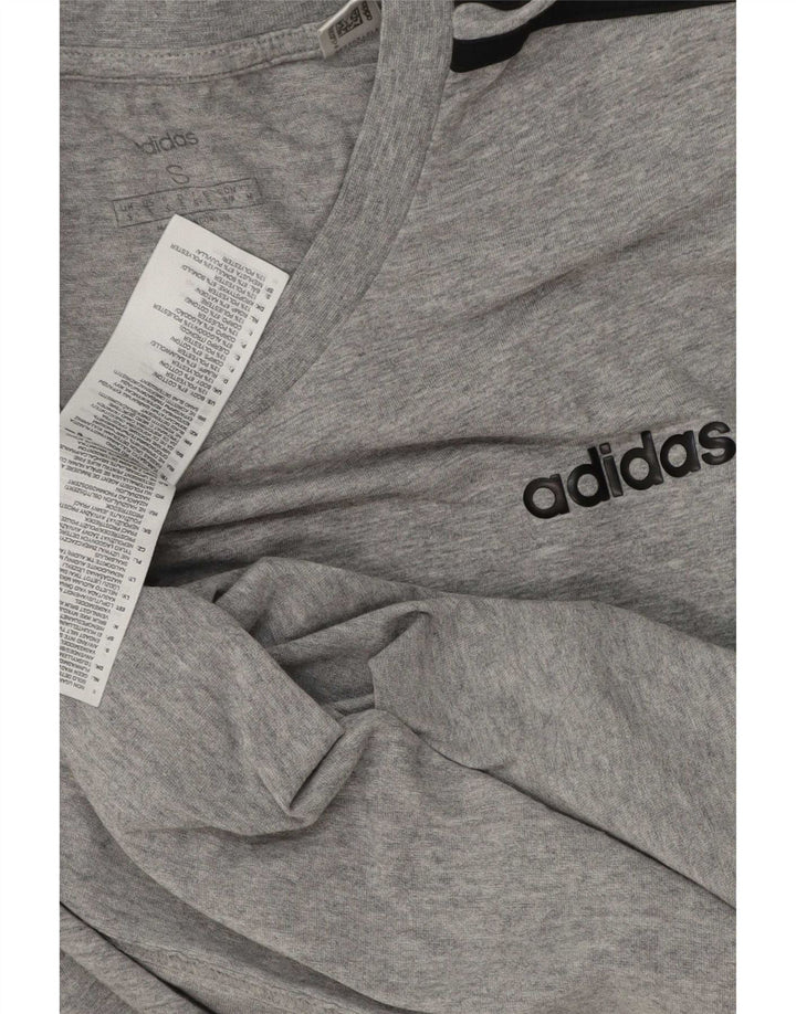 Adidas Mens T-Shirt Top Small Grey Cotton
