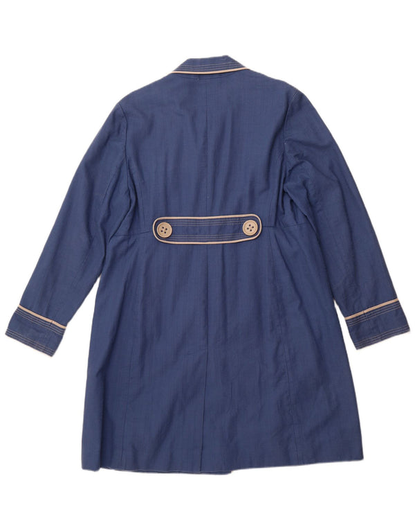 BODEN Womens Overcoat UK 20 2XL Blue Cotton