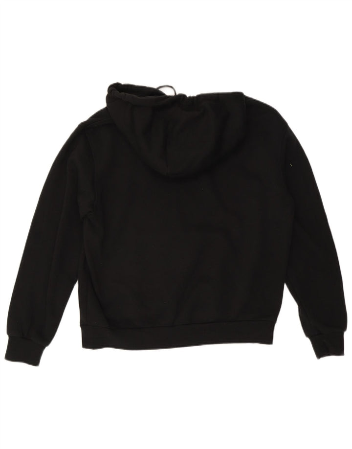 CONVERSE Womens Hoodie Jumper UK 14 Medium Black Cotton