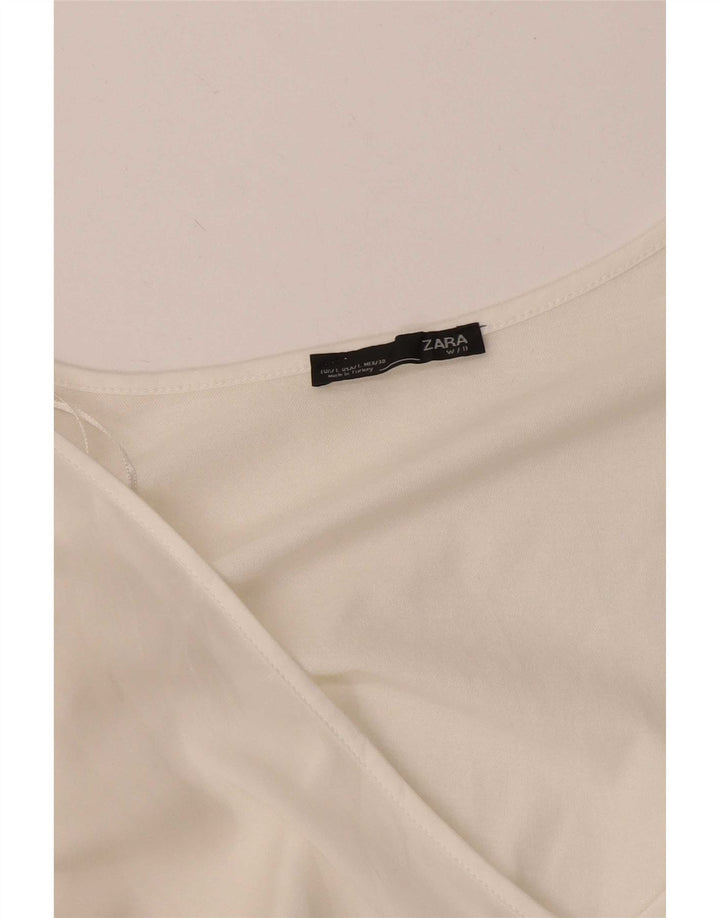 Zara Womens Top Long Sleeve UK 14 Large White