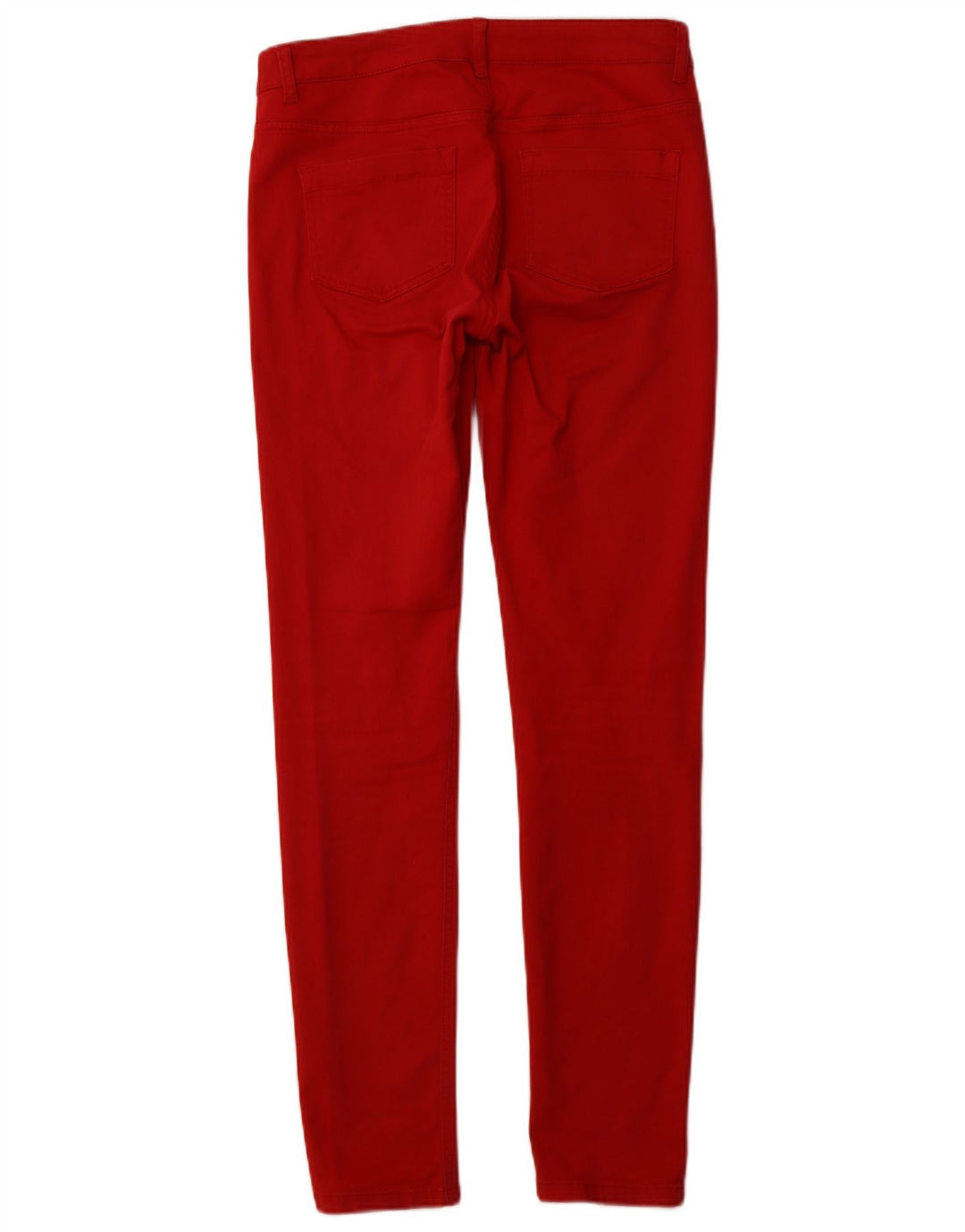 REISS Womens Skinny Casual Trousers UK 12 Medium W30 L32 Red Cotton