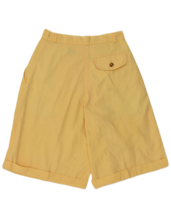 Vintage Womens Pegged Chino Shorts IT 34 2XS W24 Yellow Polyester