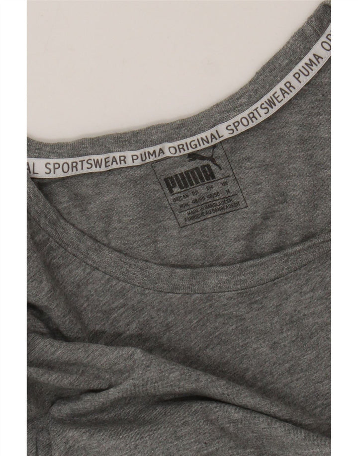 PUMA Mens Graphic T-Shirt Top Medium Grey