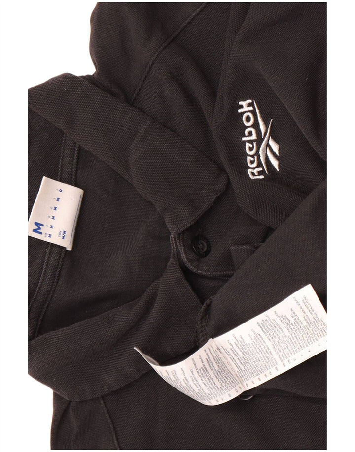 Reebok Mens Polo Shirt Medium Black Cotton