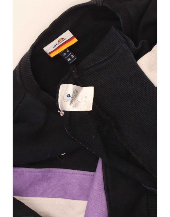 Ellesse Womens Crop Sweatshirt Jumper UK 8 Small Multicoloured Colourblock