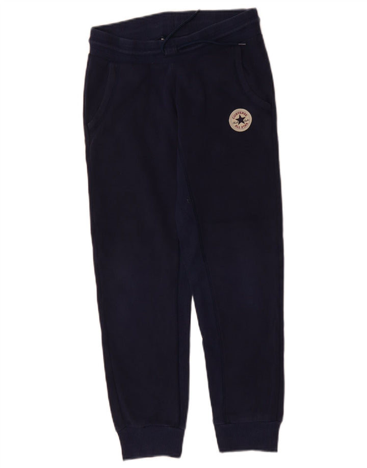 CONVERSE Boys Tracksuit Trousers Joggers 10-11 Years Medium Navy Blue