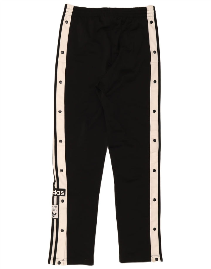 Adidas Mens Tracksuit Trousers Large Black Colourblock Polyester