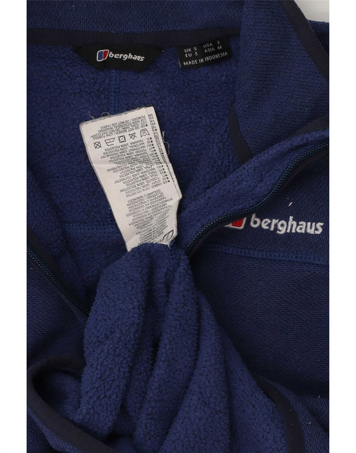 Berghaus Mens Zip Neck Sweatshirt Jumper Small Navy Blue Polyester