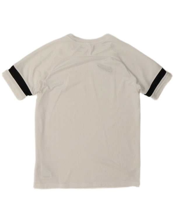 Nike Boys Dri Fit T-Shirt Top 13-14 Years XL White Colourblock Polyester