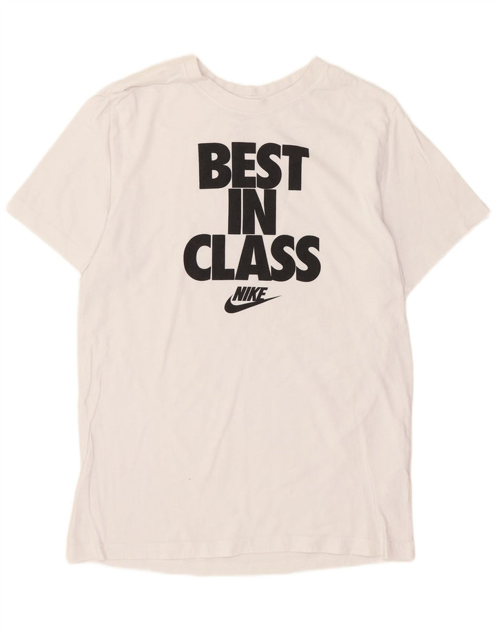 Nike Mens Graphic T-Shirt Top Medium White Cotton