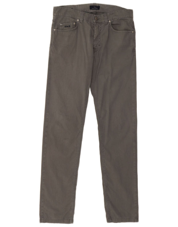 Harmont & Blaine Mens Slim Chino Trousers IT 48 Medium W32 L32 Grey Cotton