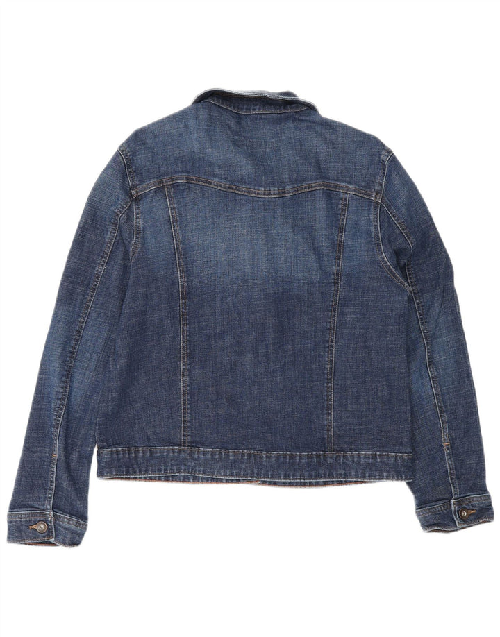 Lee Womens Denim Jacket UK 14 Large Blue Cotton