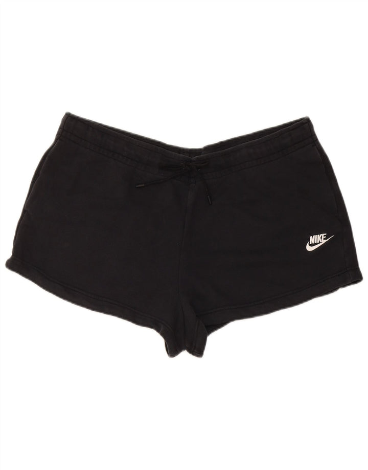 Nike Womens Sport Shorts UK 16 Large  Black Cotton