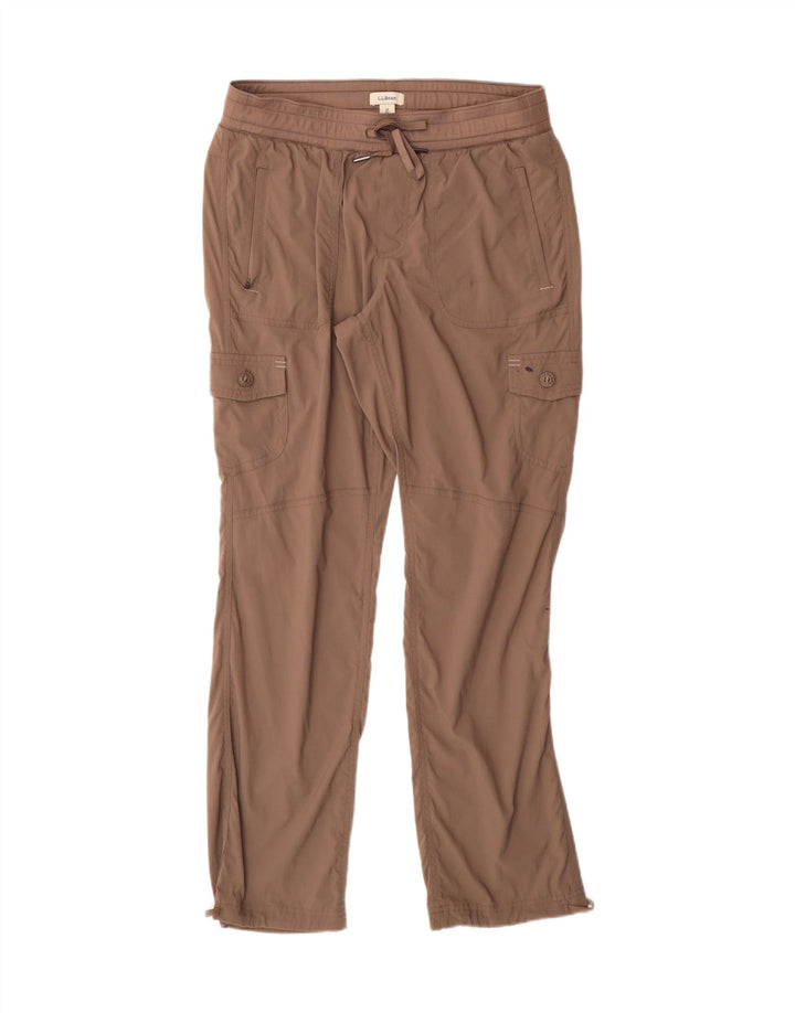 L.L.BEAN Womens Straight Cargo Trousers Medium W30 L30 Brown Nylon Vintage L.L.Bean and Second-Hand L.L.Bean from Messina Hembry 