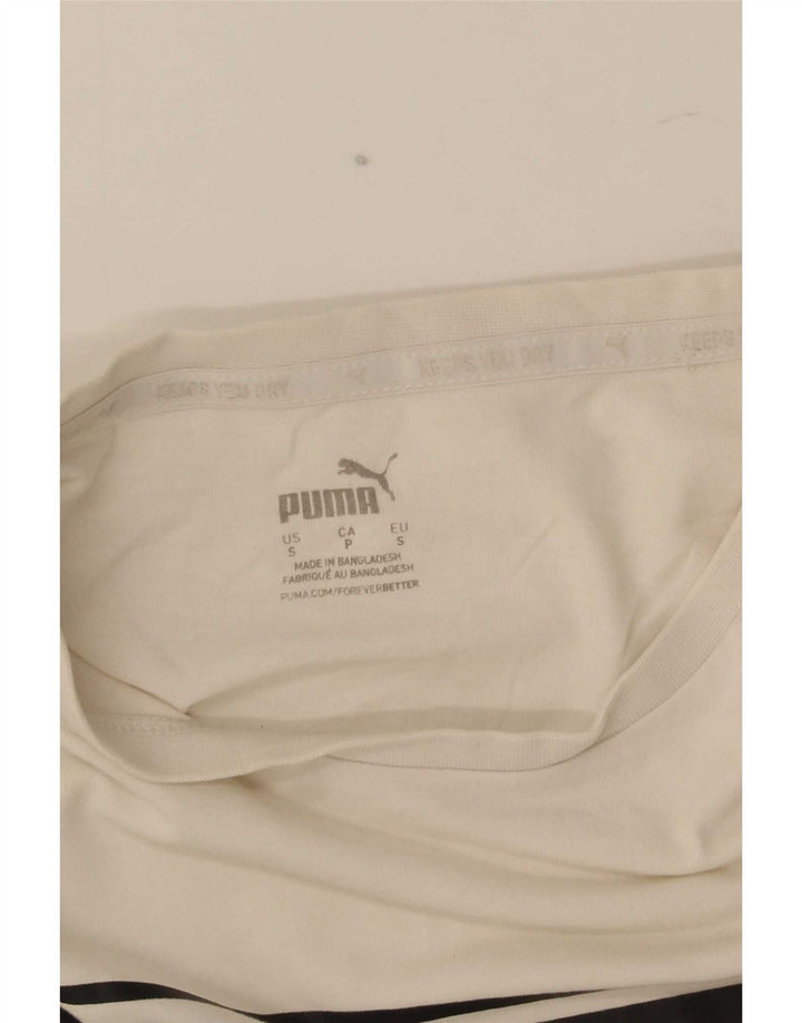 Puma Mens Graphic T-Shirt Top Small White