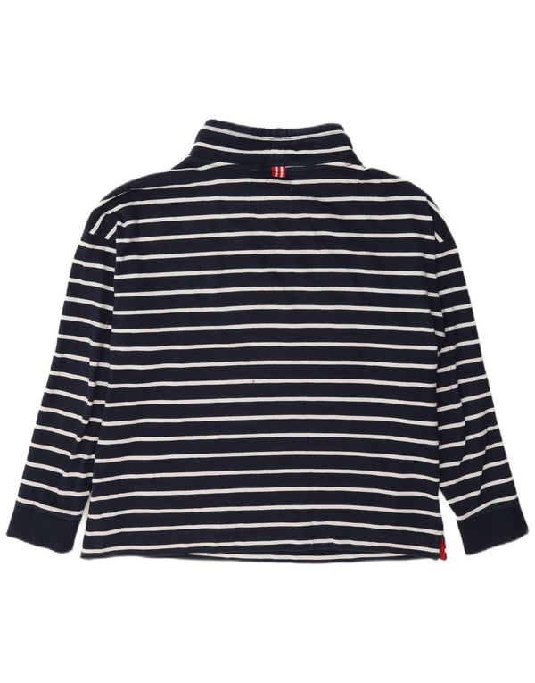 Joules Womens Sweatshirt Jumper UK 14 Large Navy Blue Striped Cotton