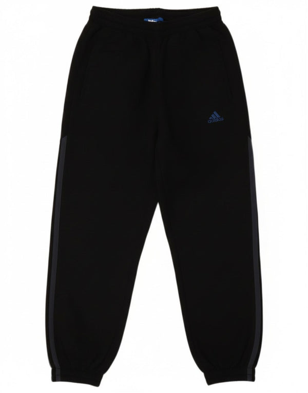 Adidas Boys Tracksuit Trousers Joggers 9-10 Years  Black Polyester